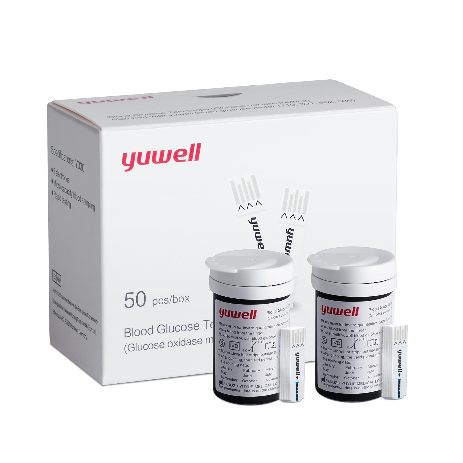 Yuwell Blood Glucose Test Strips | 50 Test Strips | Model-710