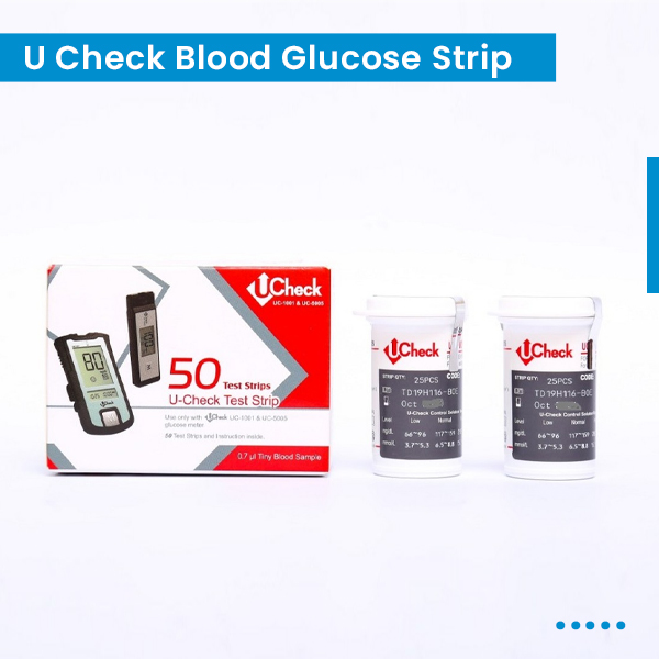 Ucheck Blood Glucose Test Strips | 50 Test Strips |