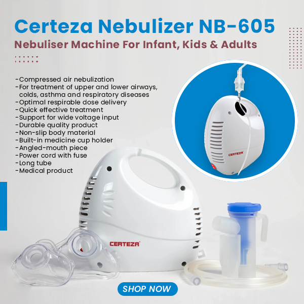 Certeza NB 605 – Nebulizer Compressor System – Nebulizer machine – White